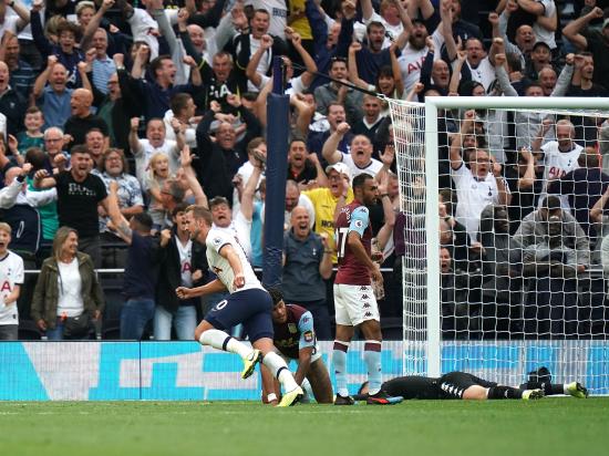 Harry Kane’s late brace breaks Aston Villa’s resistance