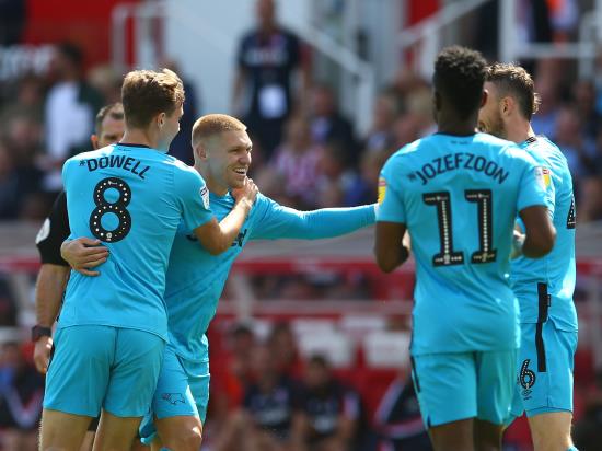 Waghorn double earns Derby point at Stoke
