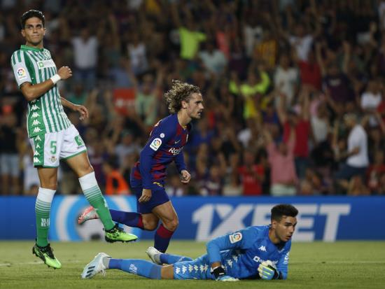 Griezmann scores twice as five-star Barcelona hit back to beat Real Betis
