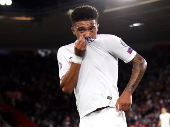 Jadon Sancho scores twice for England but Kosovo play part in goal fest