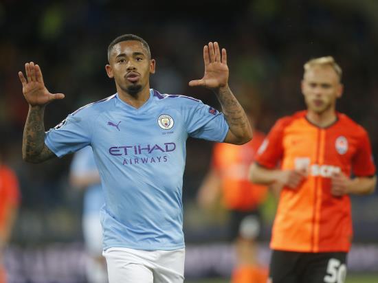 Gabriel Jesus on target as Manchester City cruise at Shakhtar Donetsk