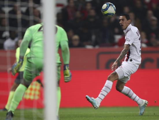 Di Maria at the double as PSG put four past nine-man Nice