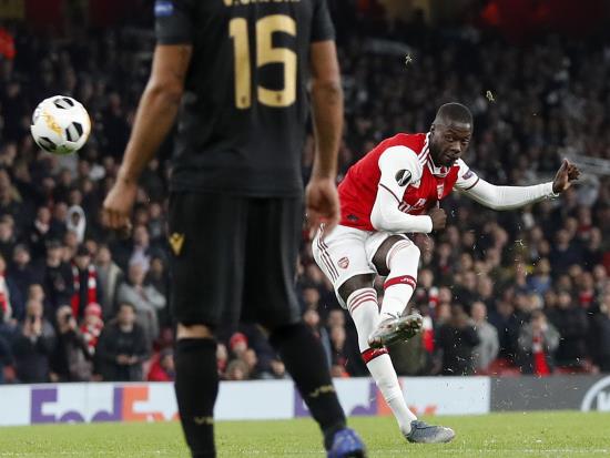 Nicolas Pepe scores two free-kicks as Arsenal snatch win against Vitoria