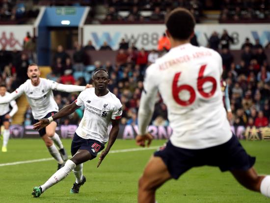 Sadio Mane salvages last-gasp victory for Liverpool against valiant Villa