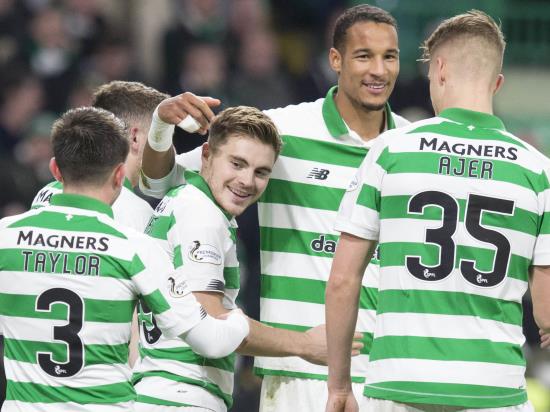 Olivier Ntcham’s last-gasp goal fires Celtic into Europa League knockout stages