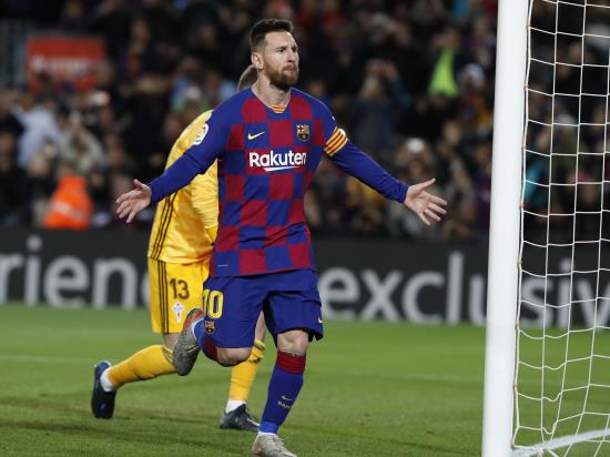 Lionel Messi sends Barcelona top with hat-trick against Celta Vigo