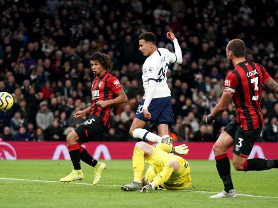Dele Alli at the double as Spurs hold on to beat Bournemouth