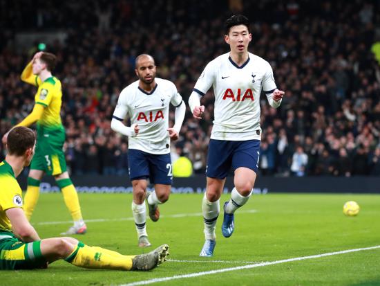 Son gives Tottenham edgy win over Norwich to reignite top four chase