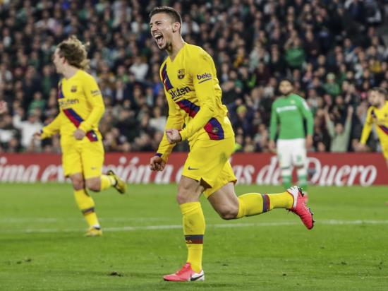 Clement Lenglet scores the winner as Barcelona come from behind to beat Betis