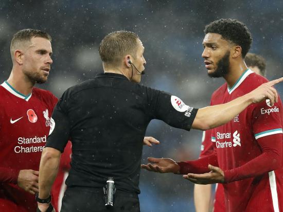 Liverpool pair voice frustrations with handball law and VAR after Etihad draw