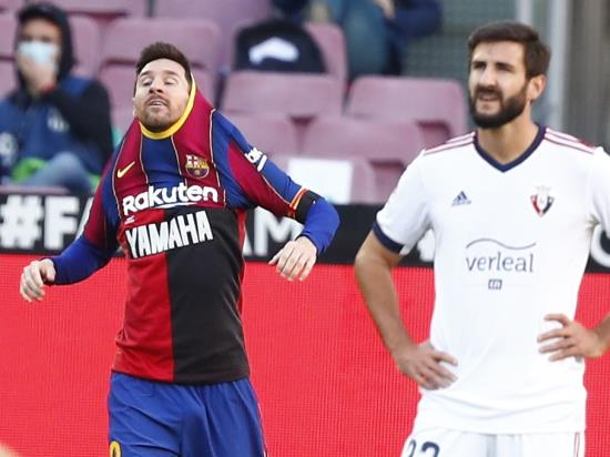 Lionel Messi scores and pays tribute to Diego Maradona in big Barcelona win