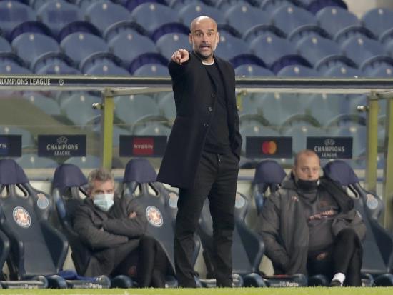Pep Guardiola praises Manchester City’s performance in Porto stalemate