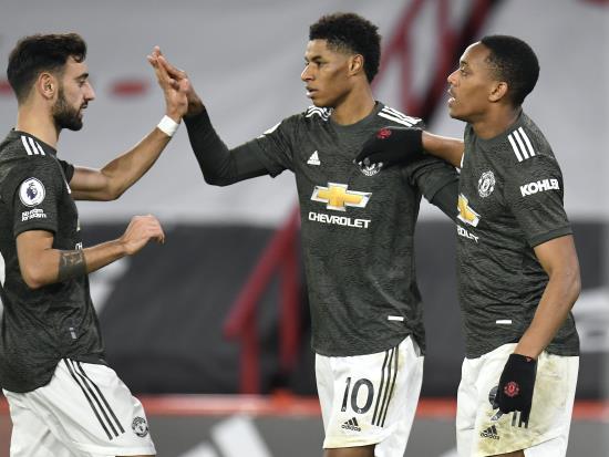 Marcus Rashford hits brace as Manchester United continue perfect away record