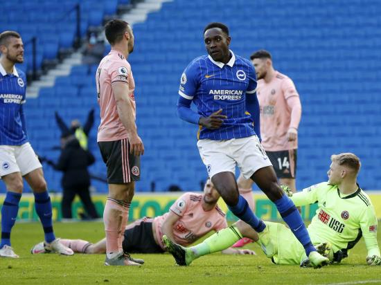 Late Danny Welbeck goal denies Sheffield United a first Premier League victory