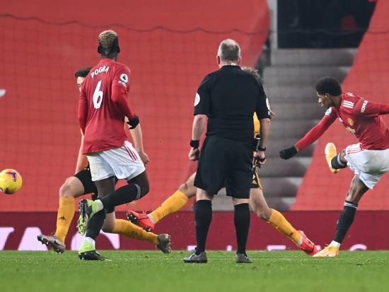 Marcus Rashford strikes late as Manchester United snatch win against Wolves