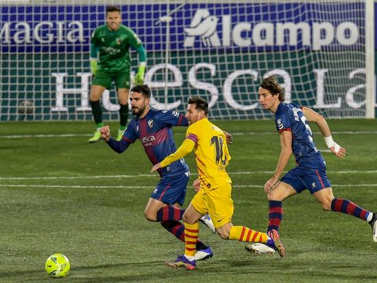 Lionel Messi returns to help Barcelona ease past rock-bottom Huesca
