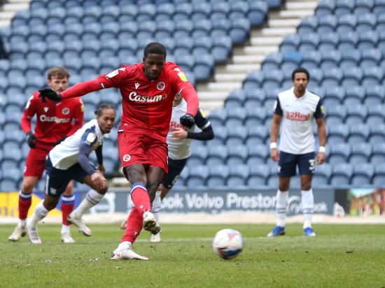 Lucas Joao misses late Reading penalty in goalless draw at Preston