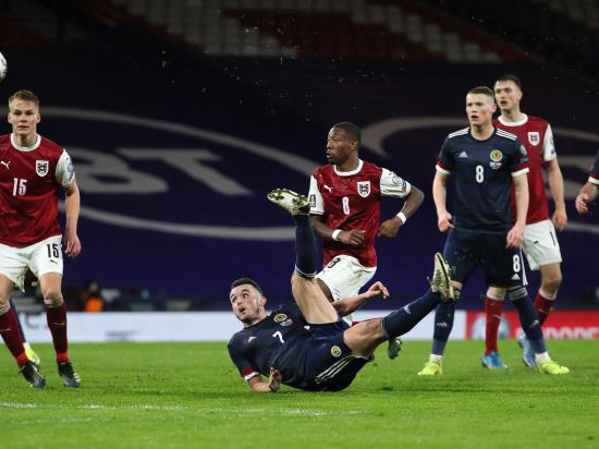 Superb John McGinn overhead kick earns a point against Austria for Scotland