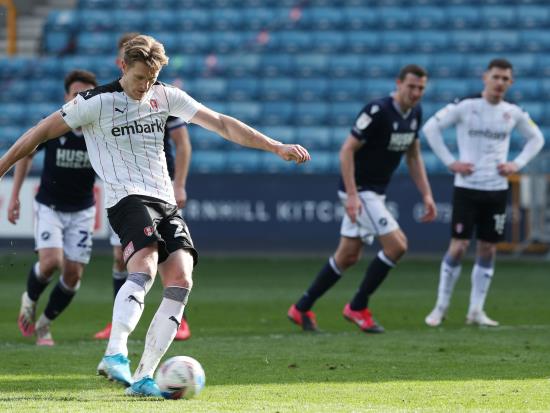 Ten-man Rotherham miss late penalty as they suffer damaging defeat at Millwall