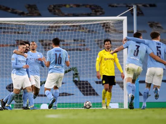 Phil Foden gives Manchester City first-leg lead over Borussia Dortmund