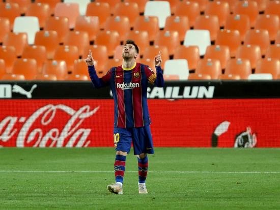 Lionel Messi at the double as Barcelona hit back to beat Valencia