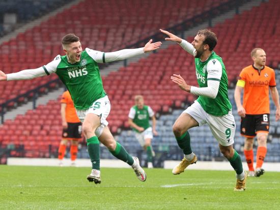 Hibernian book final berth with victory over Dundee United at Hampden Park