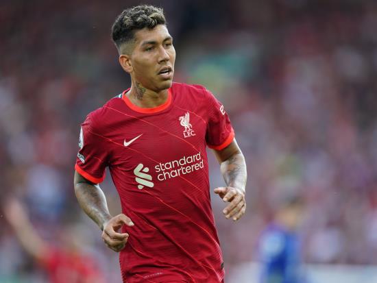 Liverpool forward Roberto Firmino remains sidelined by hamstring injury