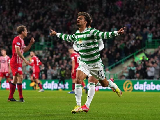 Jota hits first Celtic goal in Premier Sports Cup quarter-final win over Raith
