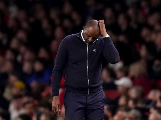 Patrick Vieira admits ‘draw hurts’ as Palace concede late on his Arsenal return