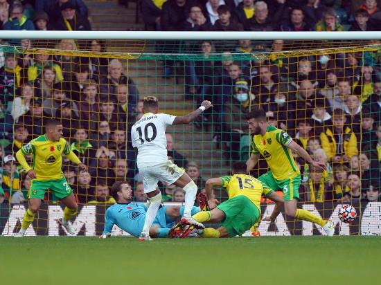 Norwich misery continues as Raphinha and Rodrigo hit Leeds to victory