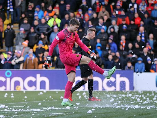 Livingston keeper pelted with snowballs as Rangers chalk up a regulation victory