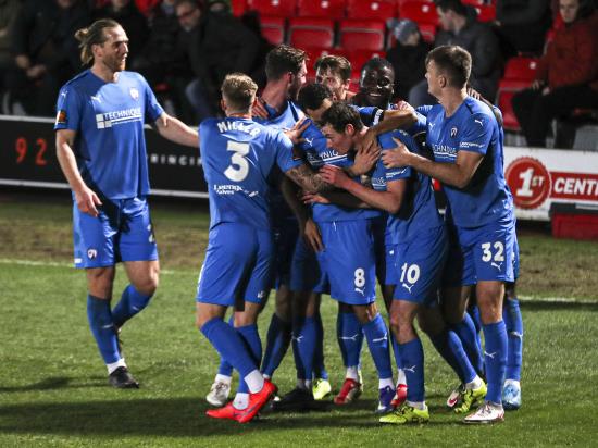 Liam Mandeville strike helps Chesterfield shock Salford with FA Cup victory
