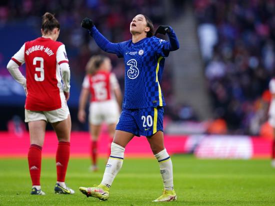 Sam Kerr second-half double as Chelsea cruise to FA Cup final win over Arsenal