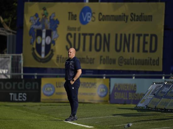 Craig Eastmond suspended for Sutton’s clash with Harrogate