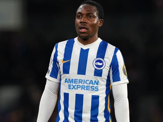 Enock Mwepu out of Brighton’s game with Crystal Palace