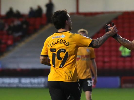 Dom Telford brace helps Newport to comfortable victory over Harrogate