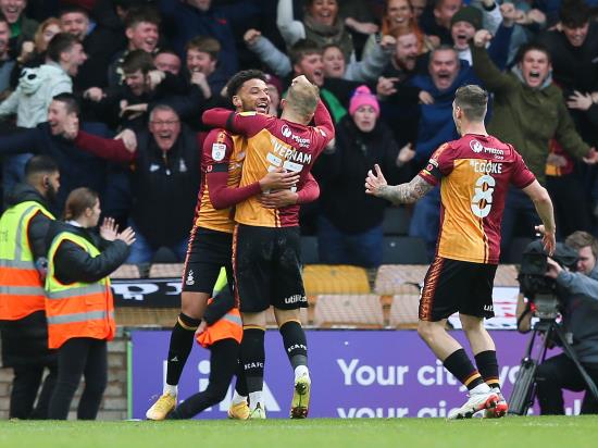 Lee Angol to miss Bradford’s clash with Crawley
