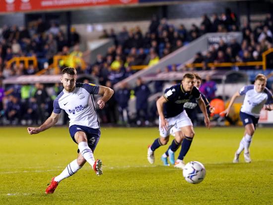 Ben Whiteman misses penalty as Preston draw with Millwall
