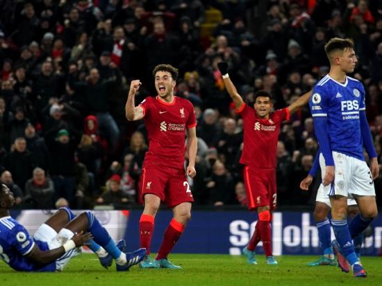 Diogo Jota double sinks Leicester as Liverpool keep up pressure on Man City