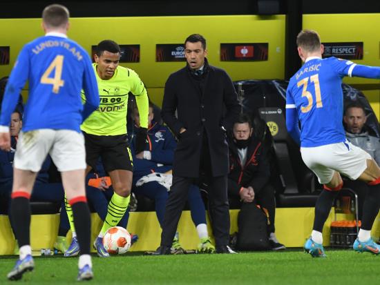 Proud Van Bronckhorst urges Rangers to finish the job after shock Dortmund win
