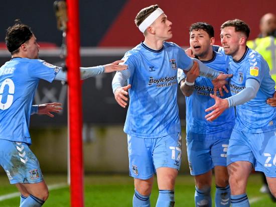 Viktor Gyokeres nets late winner as Coventry boost play-off push at Bristol City