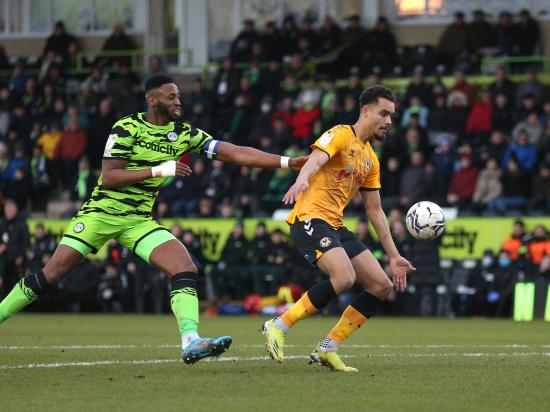 Newport without injured Josh Pask and Courtney Baker-Richardson against Tranmere