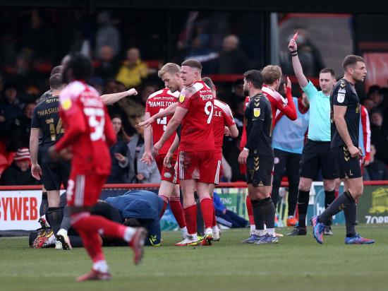Tommy Leigh goes from hero to villain but 10-man Accrington beat Charlton
