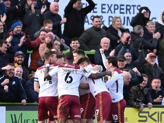 Bradford defeat leaders Forest Green to pick up first win under Mark Hughes