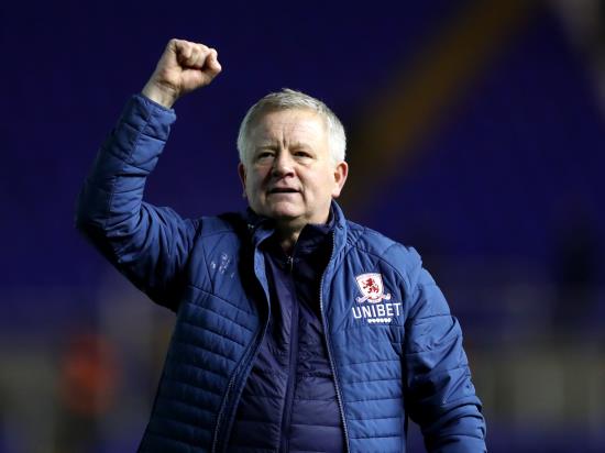 Chris Wilder able to celebrate rare away win as Middlesbrough sink Birmingham