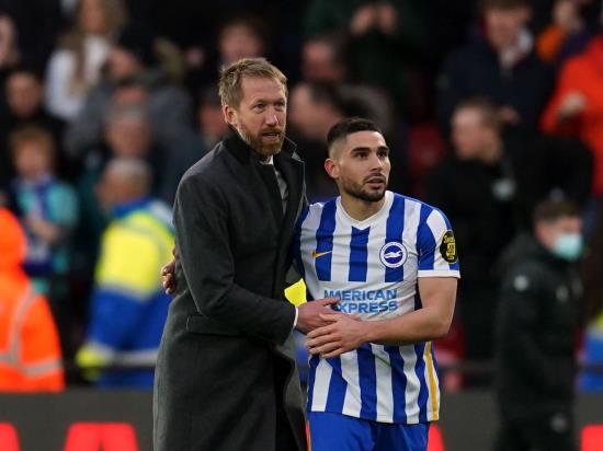 Graham Potter praises reaction of Brighton fans to Neal Maupay’s missed chances