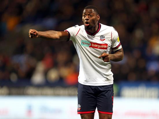 Bolton trio all ruled out of home League One meeting with Sheffield Wednesday