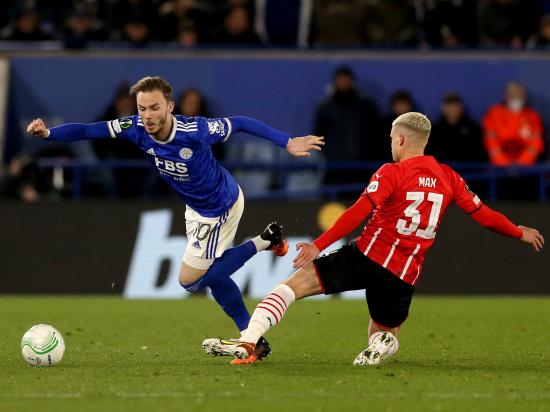 Leicester held to frustrating draw by PSV in first leg of quarter-final