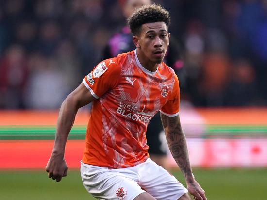 Jordan Gabriel set to miss Blackpool’s clash with Birmingham