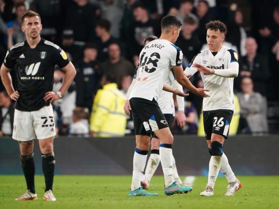 Derby delay Fulham promotion party as Luke Plange inspires shock win